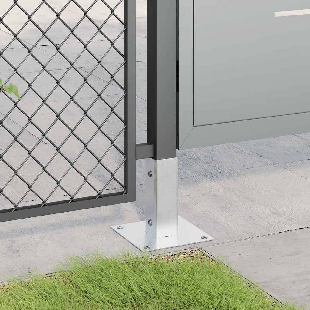 Pfostenträger Quadratisch 4Stk. Silber 46x46mm Verzinkter Stahl