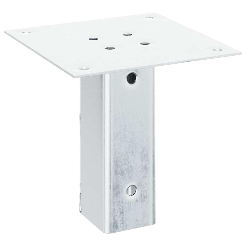 Pfostenträger Quadratisch 4Stk. Silber 46x46mm Verzinkter Stahl