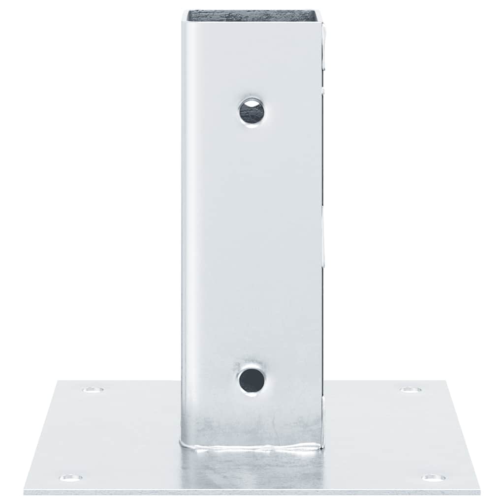 Pfostenträger Quadratisch 4Stk. Silber 46x46mm Verzinkter Stahl