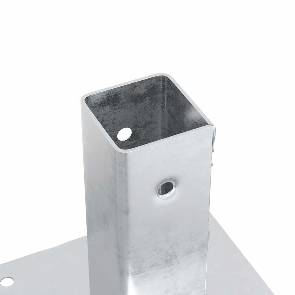 Pfostenträger Quadratisch 4Stk. Silber 46x46mm Verzinkter Stahl