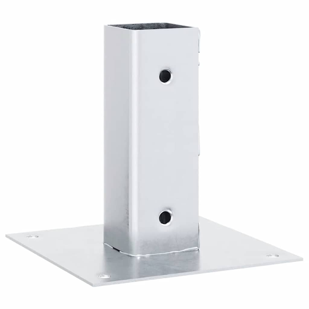 Pfostenträger Quadratisch 4Stk. Silber 51x51mm Verzinkter Stahl