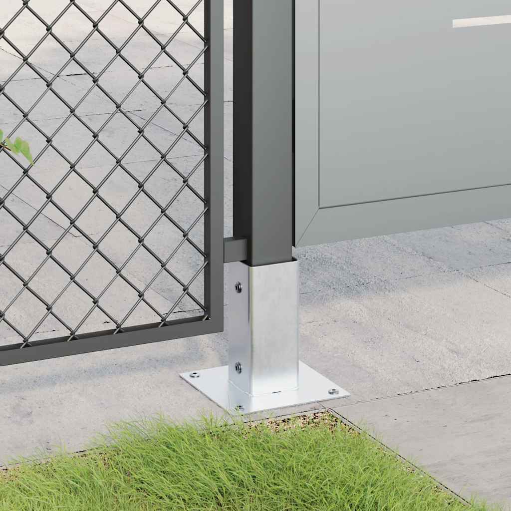 Pfostenträger Quadratisch 4Stk. Silber 61x61mm Verzinkter Stahl