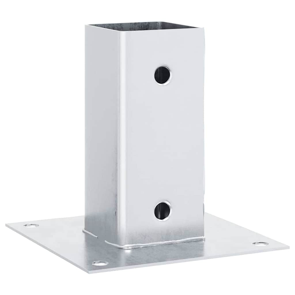 Pfostenträger Quadratisch 4Stk. Silber 71x71mm Verzinkter Stahl