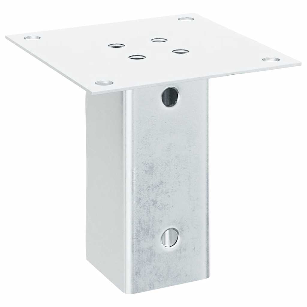 Pfostenträger Quadratisch 4Stk. Silber 71x71mm Verzinkter Stahl