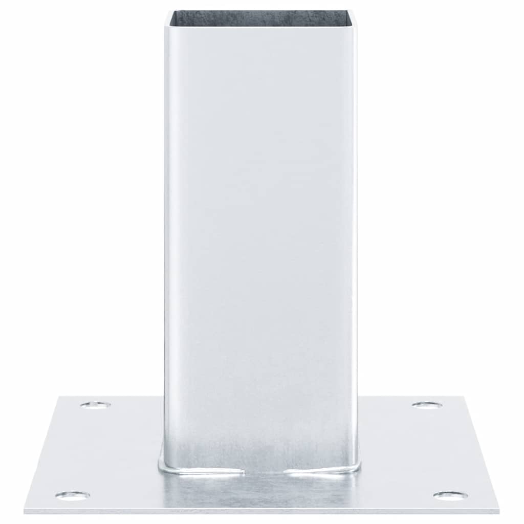 Pfostenträger Quadratisch 4Stk. Silber 71x71mm Verzinkter Stahl