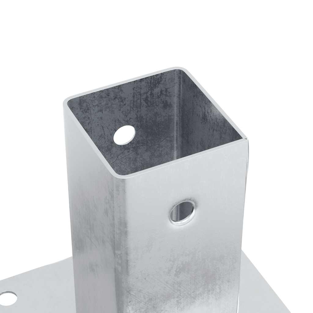 Pfostenträger Quadratisch 4Stk. Silber 71x71mm Verzinkter Stahl