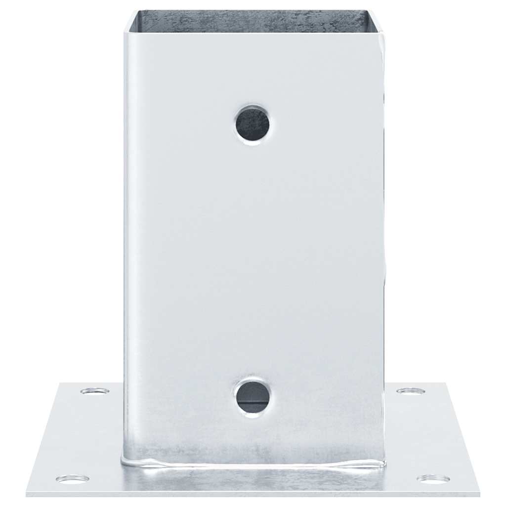 Pfostenträger Quadratisch 4Stk. Silber 81x81mm Verzinkter Stahl