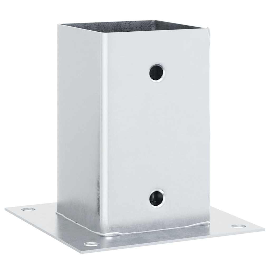 Pfostenträger Quadratisch 12 Stk. Silber 81x81mm Stahl Verzinkt
