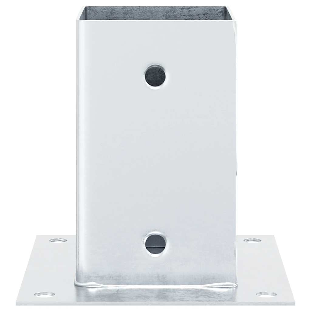 Pfostenträger Quadratisch 12 Stk. Silber 81x81mm Stahl Verzinkt