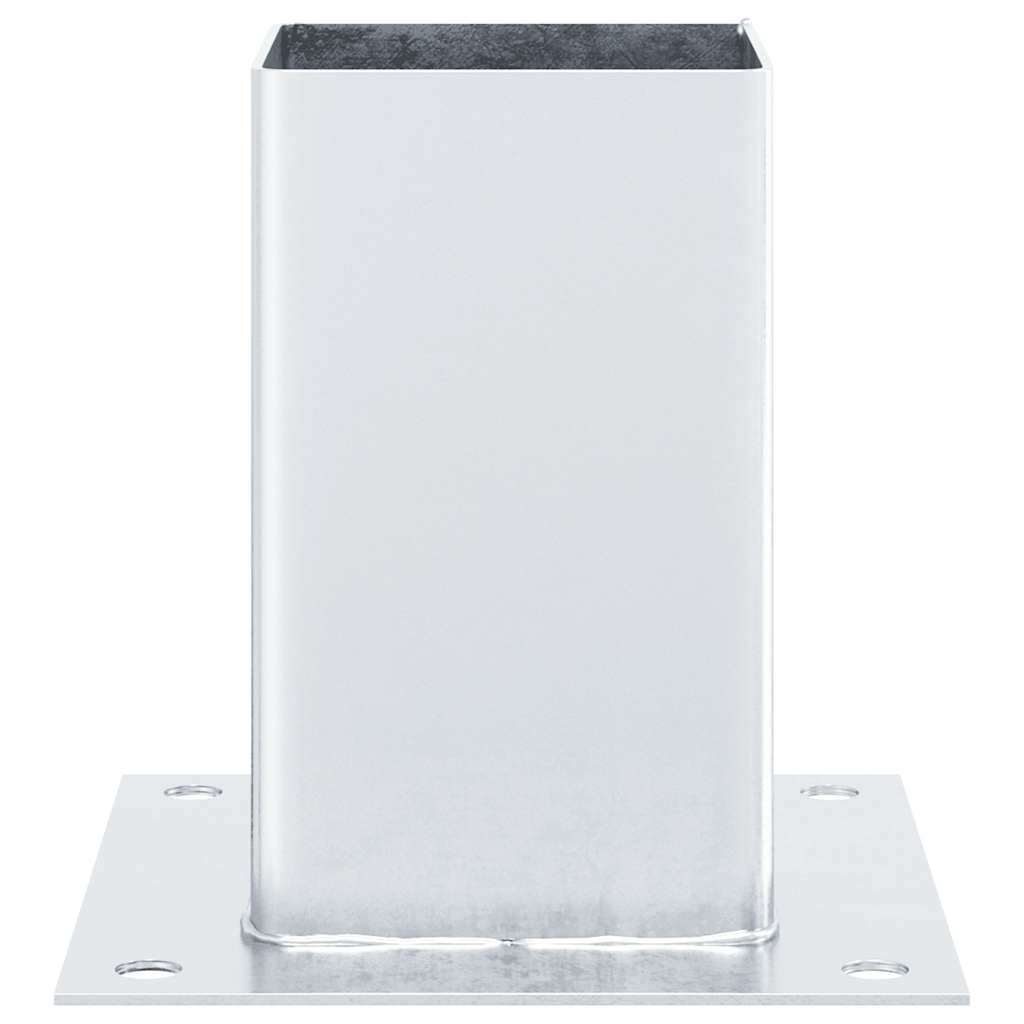 Pfostenträger Quadratisch 12 Stk. Silber 81x81mm Stahl Verzinkt