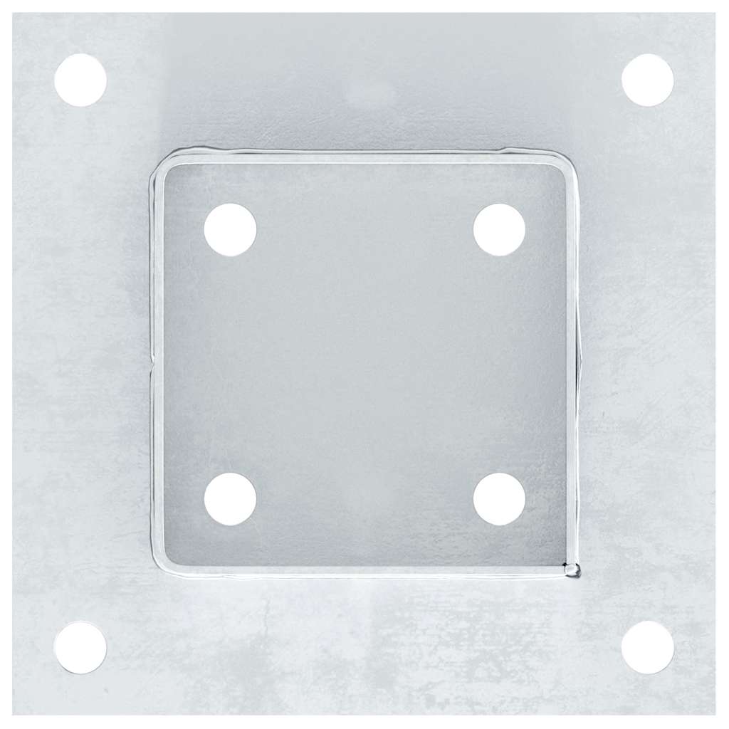 Pfostenträger Quadratisch 12 Stk. Silber 81x81mm Stahl Verzinkt