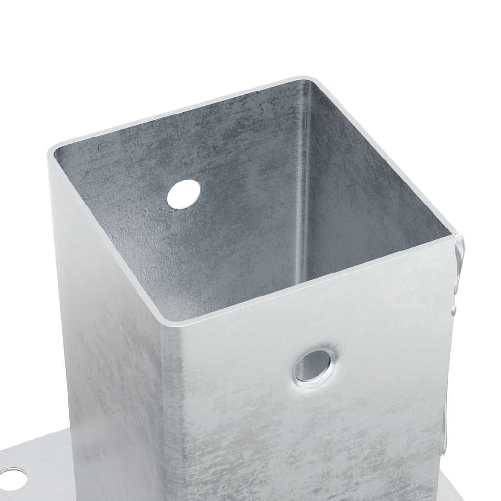 Pfostenträger Quadratisch 12 Stk. Silber 81x81mm Stahl Verzinkt