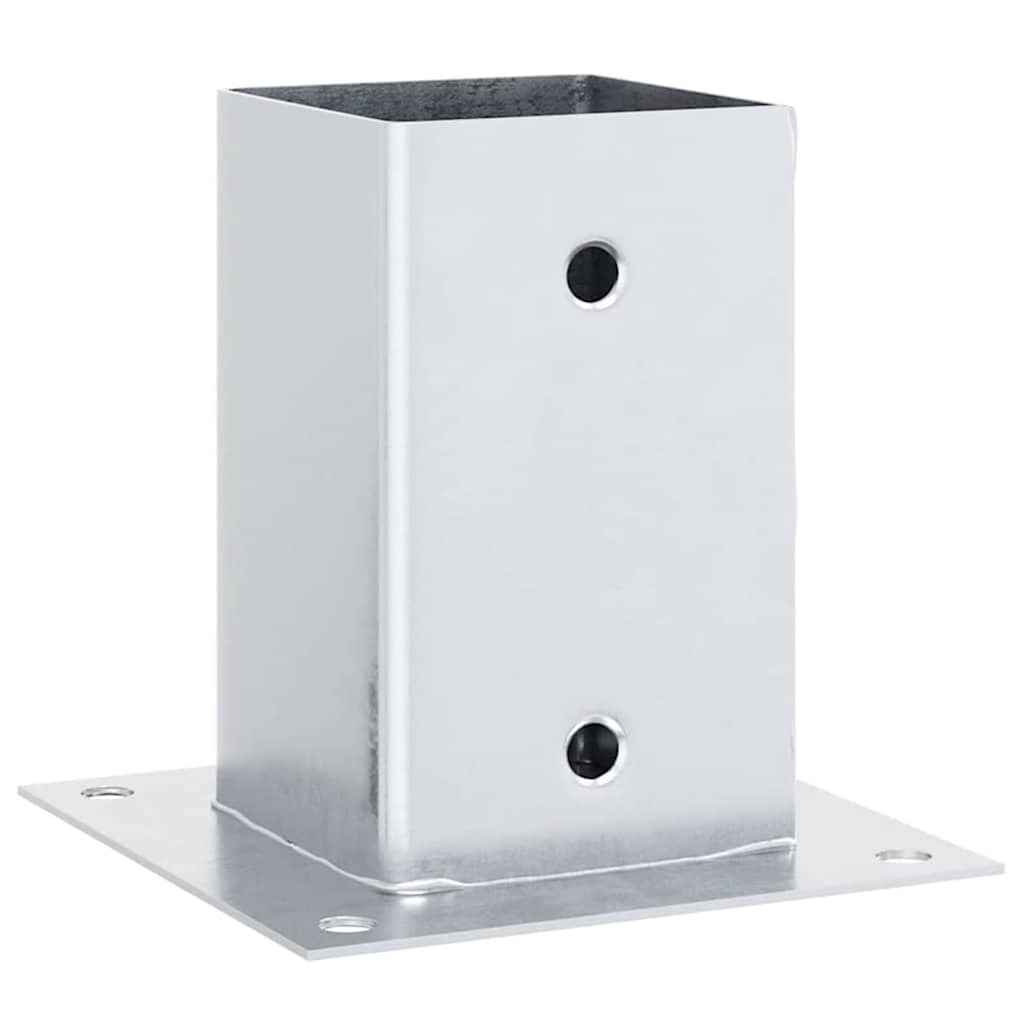 Pfostenträger Quadratisch 4Stk. Silber 91x91mm Verzinkter Stahl