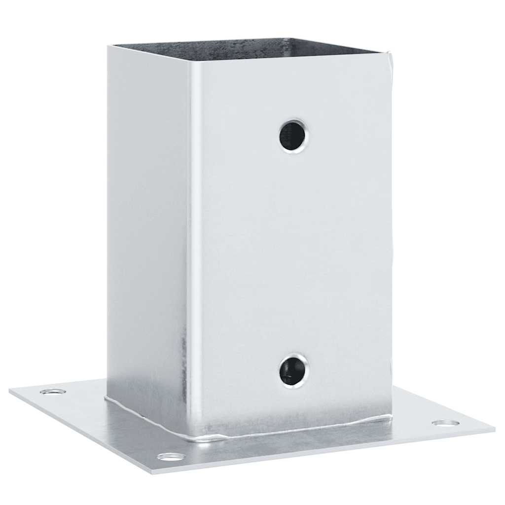 Pfostenträger Quadratisch 12 Stk. Silber 91x91mm Stahl Verzinkt