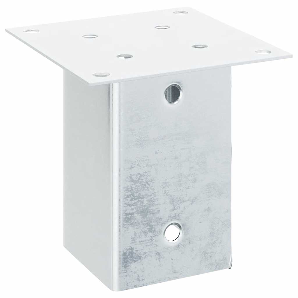 Pfostenträger Quadratisch 12 Stk. Silber 91x91mm Stahl Verzinkt
