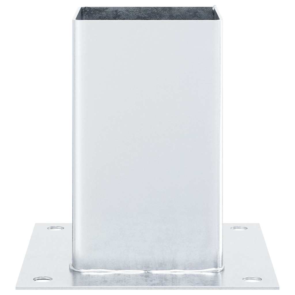 Pfostenträger Quadratisch 12 Stk. Silber 91x91mm Stahl Verzinkt