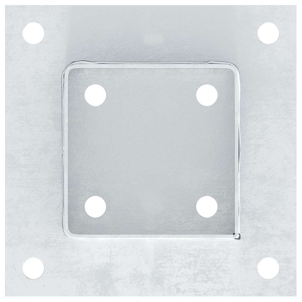 Pfostenträger Quadratisch 12 Stk. Silber 91x91mm Stahl Verzinkt