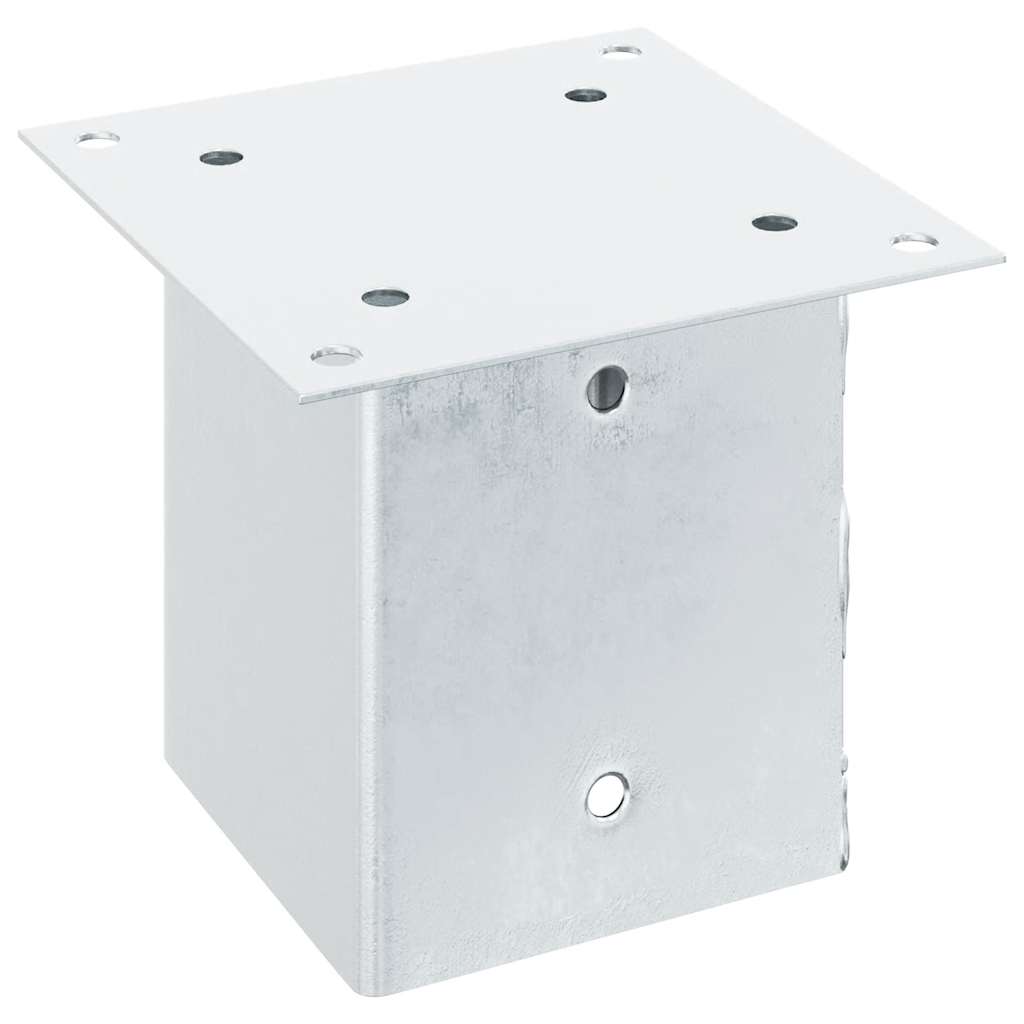 Pfostenträger Quadratisch 4Stk. Silber 101x101mm Stahl Verzinkt