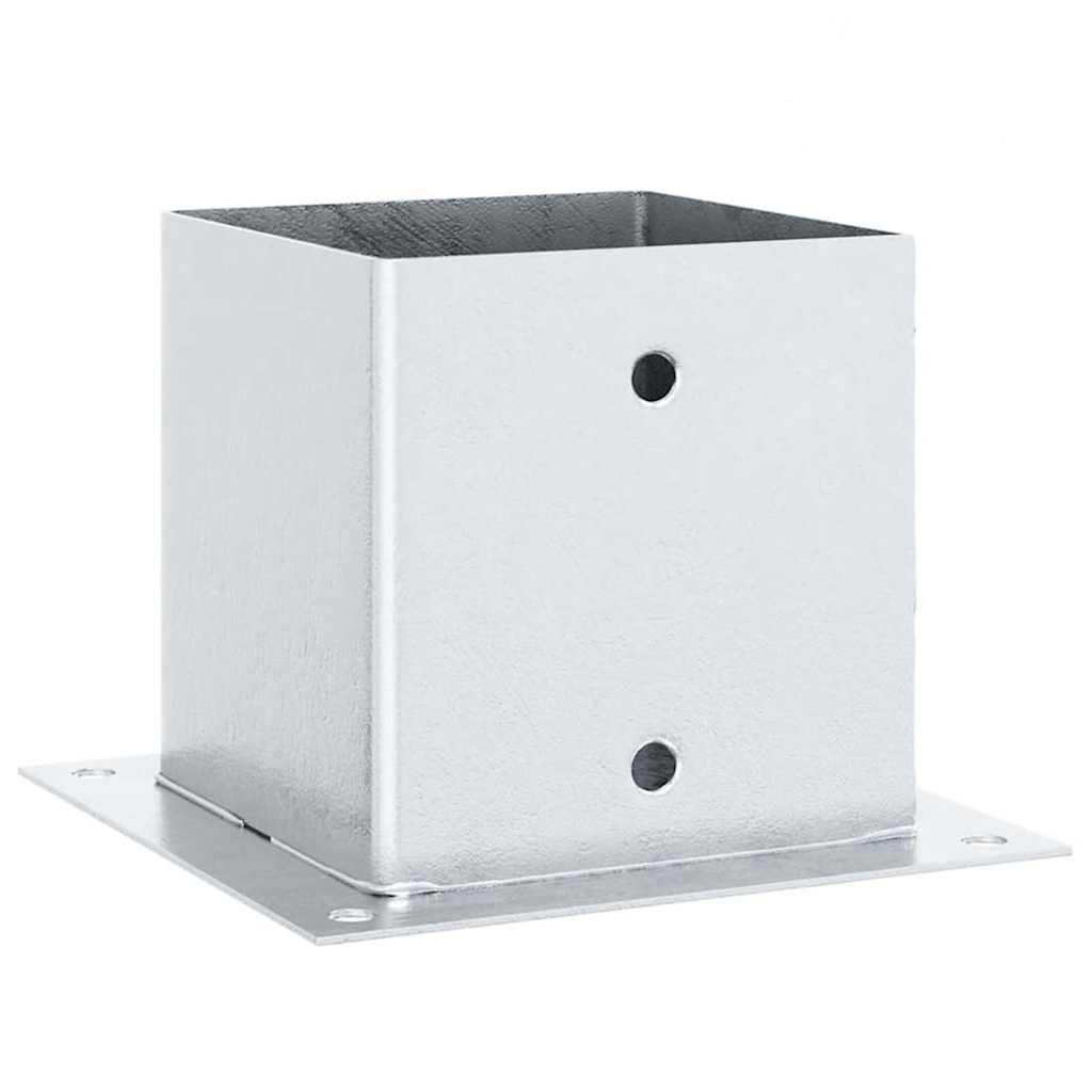 Pfostenträger Quadratisch 4Stk. Silber 141x141mm Stahl Verzinkt