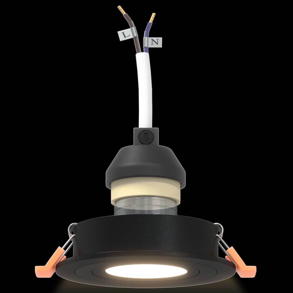 Spotlights mit Scheinwerfern 6 pcs Schwarz 9 x 9 x cm Aluminium
