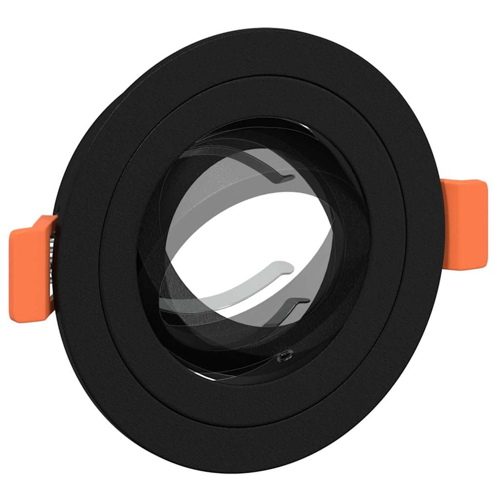 Spotlights 12 pcs Schwarz 9 x 9 x cm Aluminium