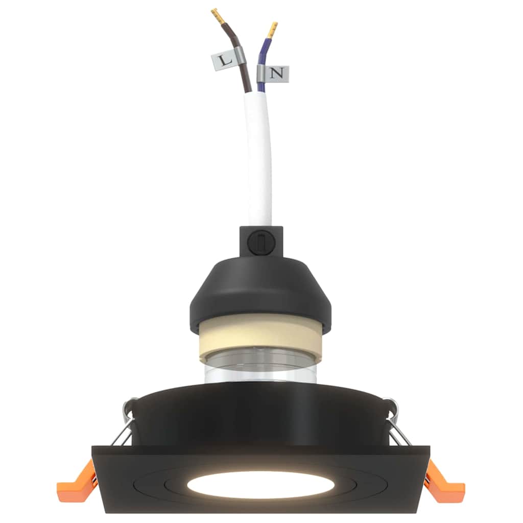 Spotlights mit Scheinwerfern 6 pcs Schwarz 9 x 9 x cm Aluminium