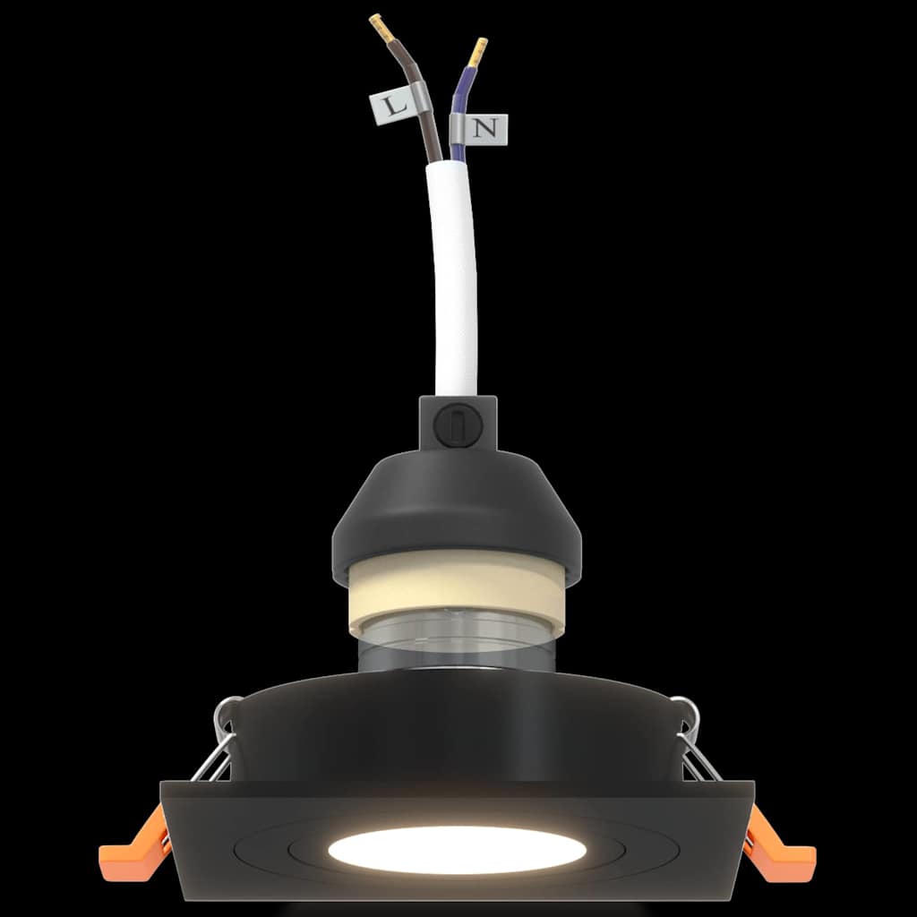 Spotlights mit Scheinwerfern 6 pcs Schwarz 9 x 9 x cm Aluminium