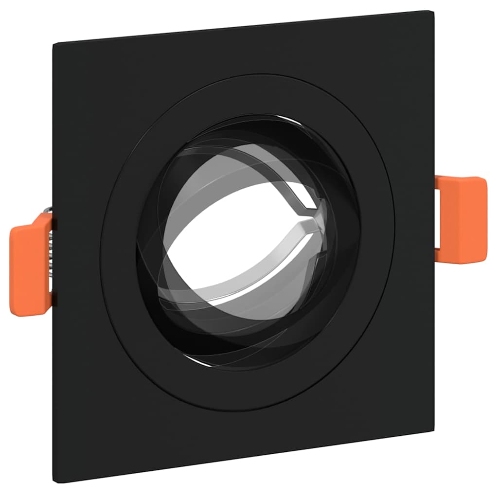 Spotlights mit Scheinwerfern 6 pcs Schwarz 9 x 9 x cm Aluminium