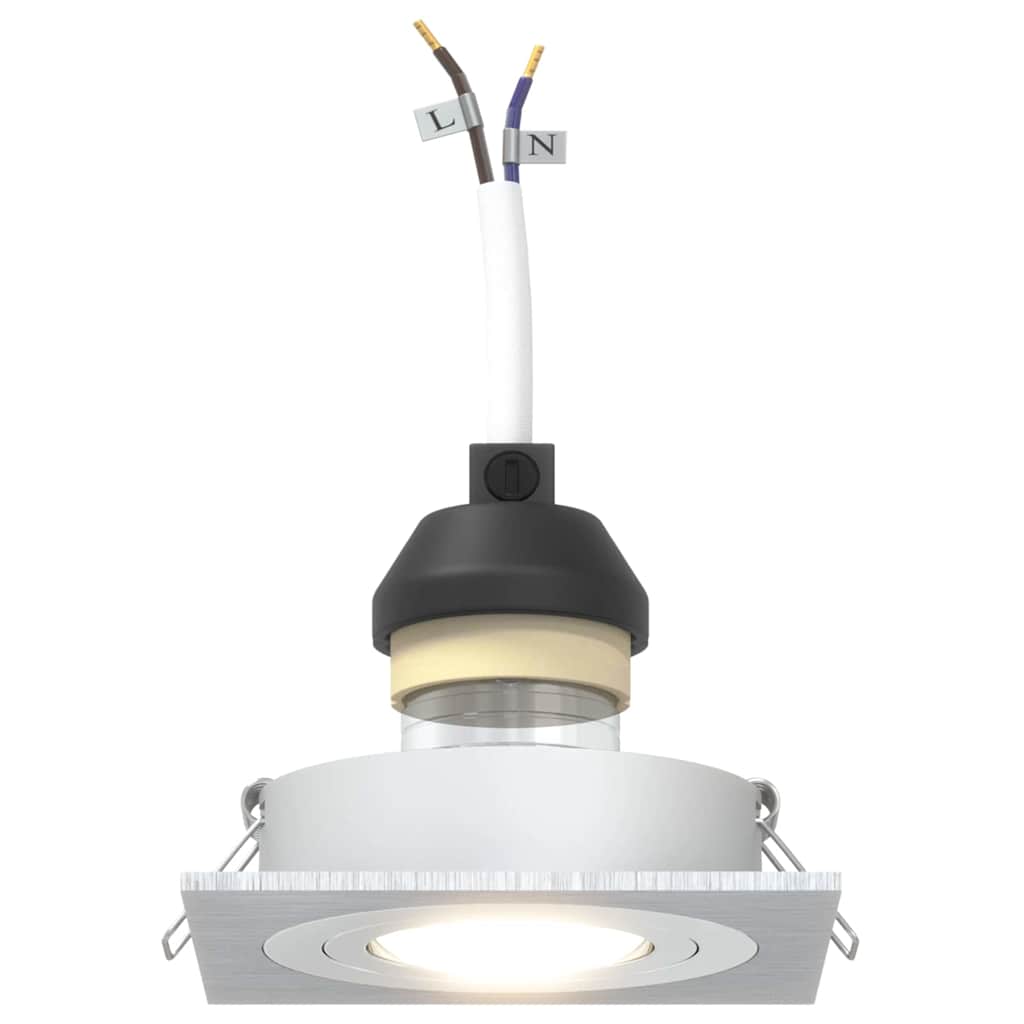 Spotlights mit Scheinwerfern 6 pcs Silber 9 x 9 x cm Aluminium