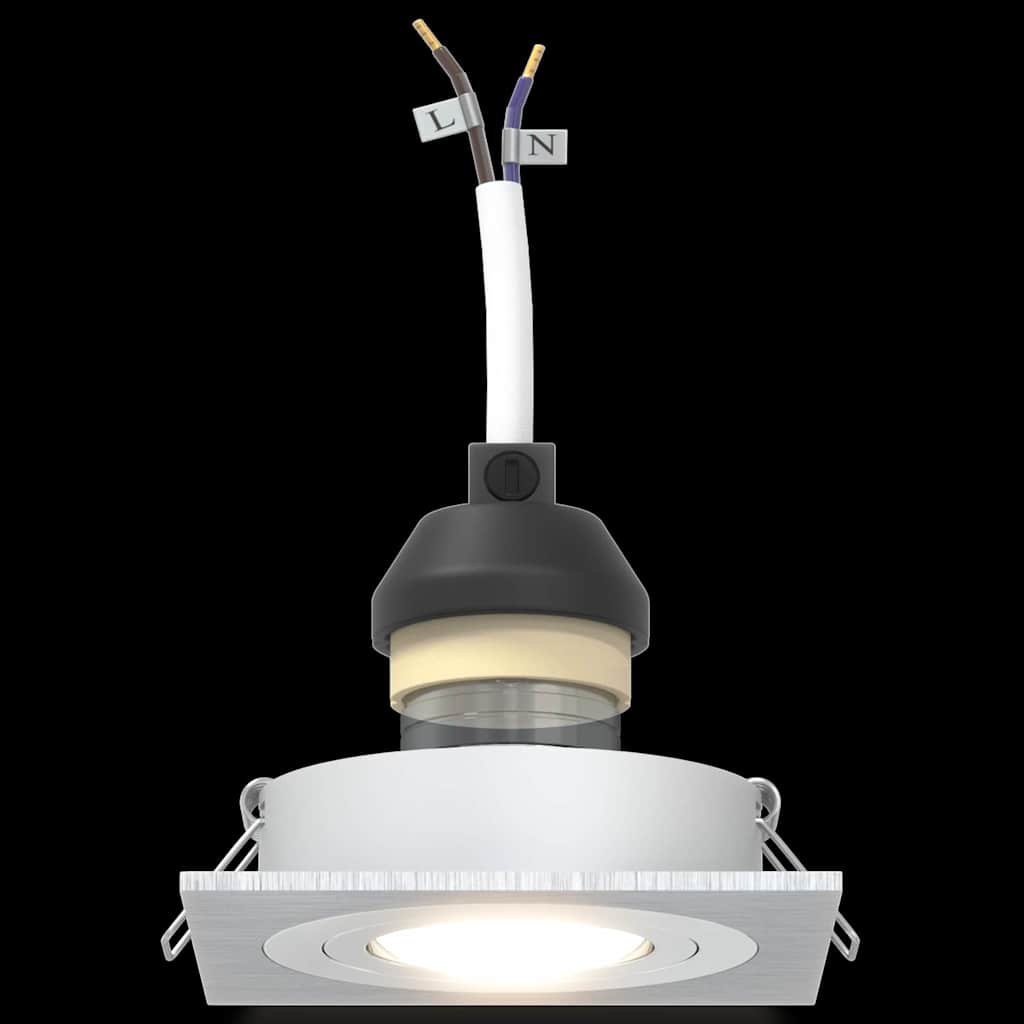 Spotlights mit Scheinwerfern 12 pcs Silber 9 x 9 x cm Aluminium