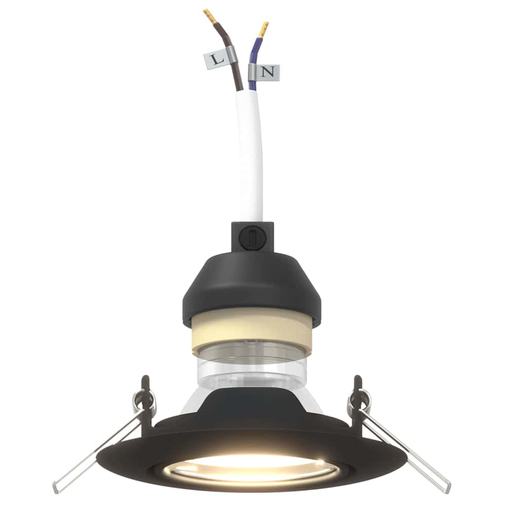 Spotlights mit Scheinwerfern 24 pcs Schwarz 9 x 9 cm Metall