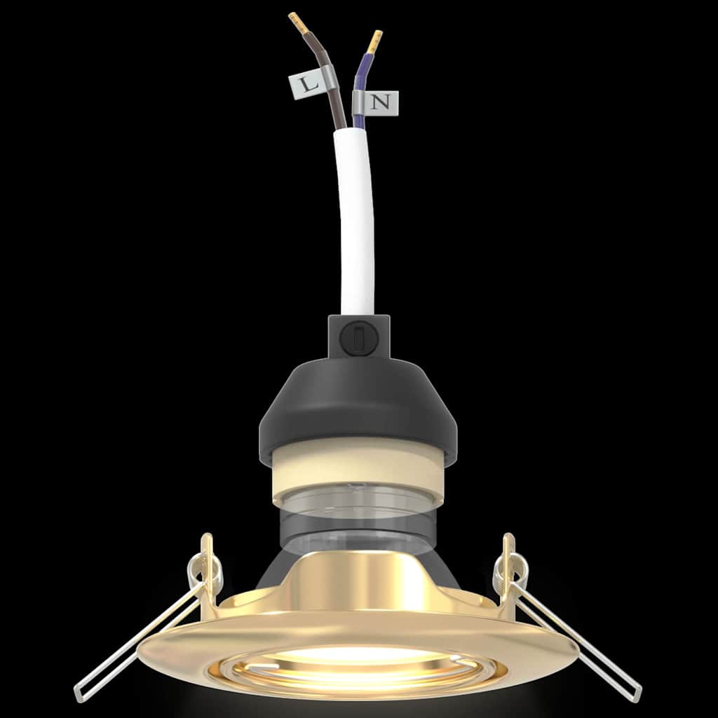 Spotlights mit Scheinwerfern 6 pcs Gold 9 x 9 cm Metall