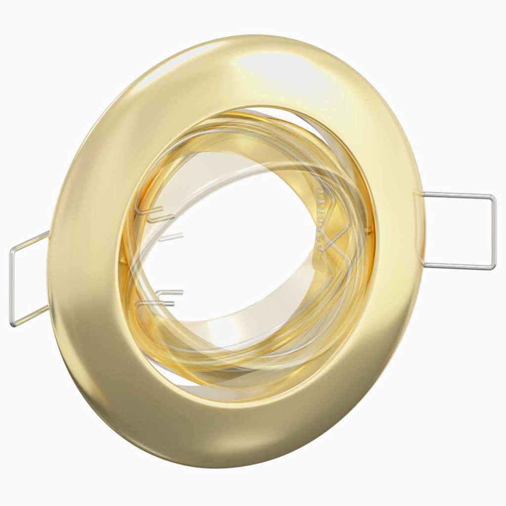 Spotlights mit Scheinwerfern 6 pcs Gold 9 x 9 cm Metall