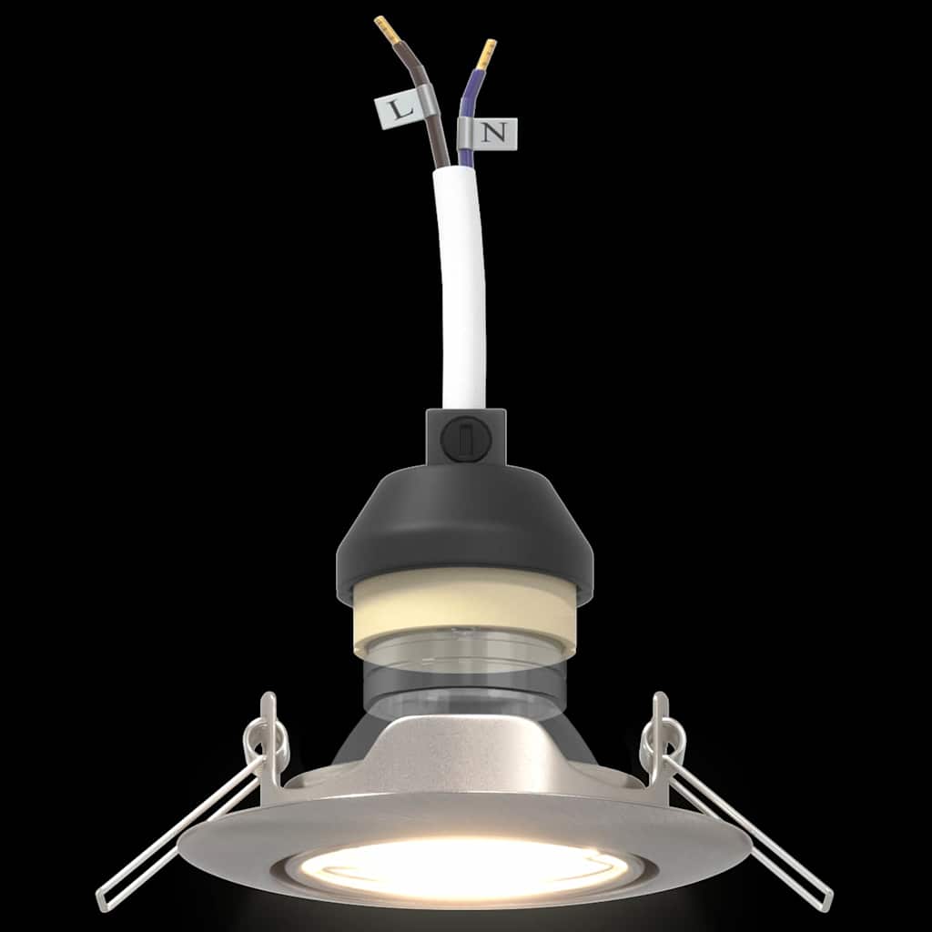 Spotlights mit Scheinwerfern 24 pcs Silber 9 x 9 cm Metall