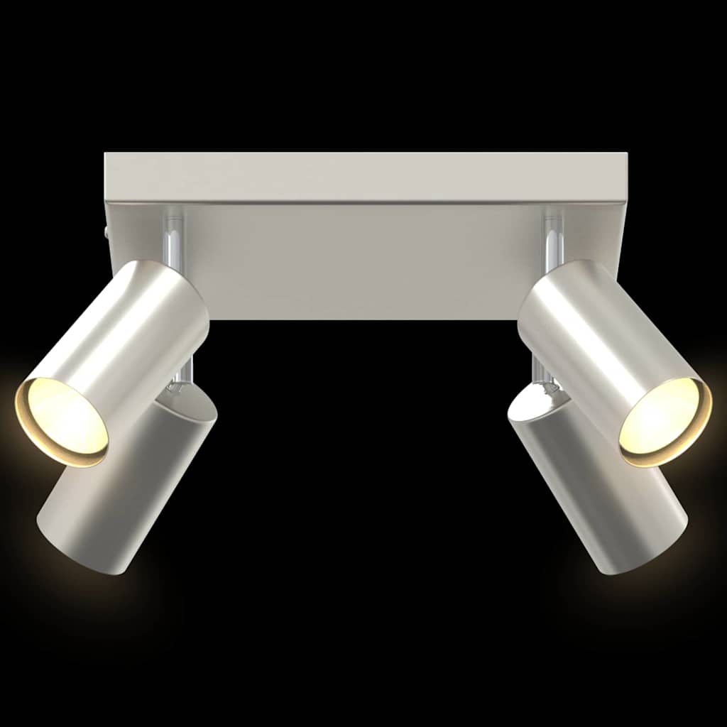Deckenstrahler Gebürstetes Nickel 26 x 26 x 16.5 cm Stahl