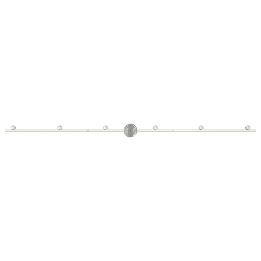 Deckenstrahler Gebürstetes Nickel 176.5 x 9.5 x 14 cm Stahl