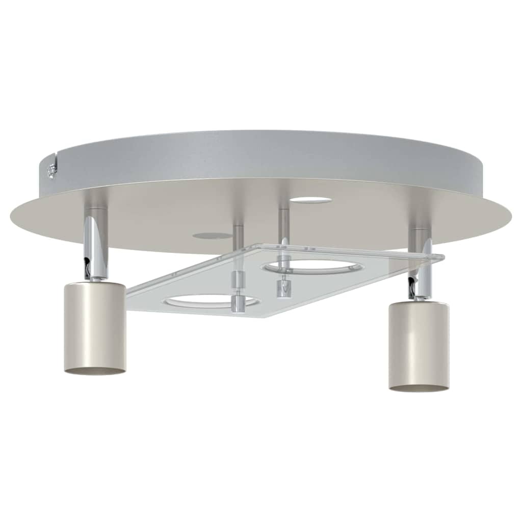 Deckenstrahler Silber 29 x 29 x 11 cm Stahl und Glas