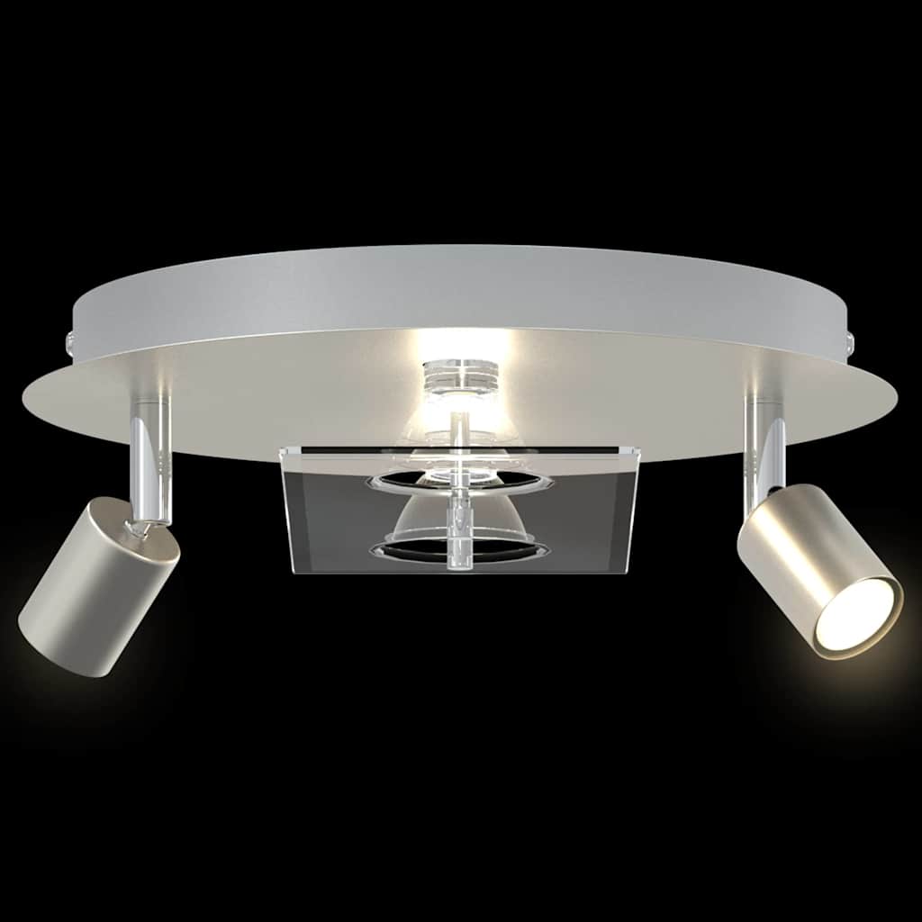 Deckenstrahler Silber 29 x 29 x 11 cm Stahl und Glas