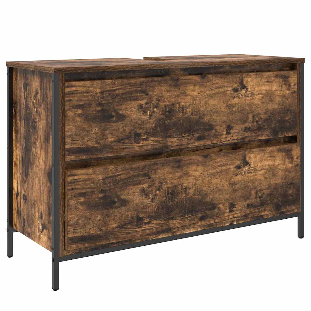 Badezimmermöbel Set 3 pcs Räuchereiche 90 x 34,5 x 60 cm