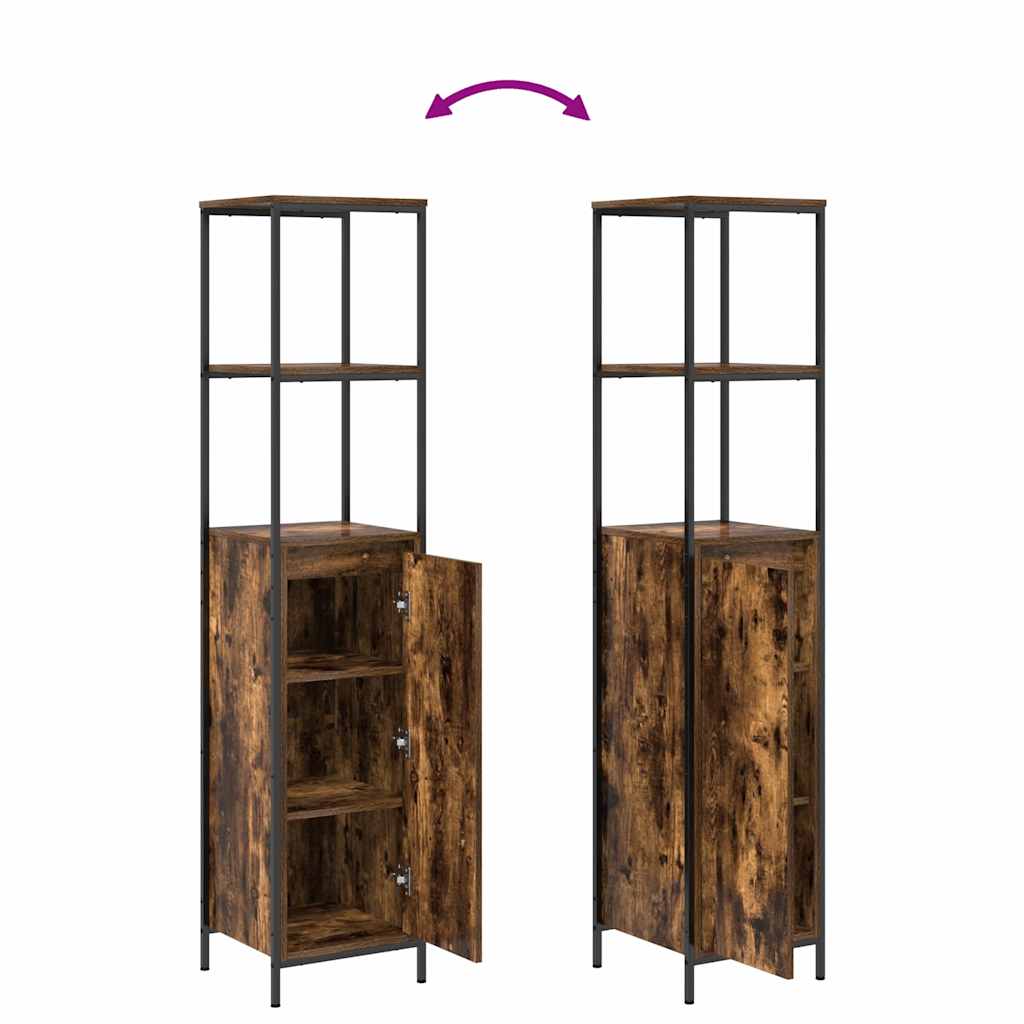 Badezimmermöbel Set 3 pcs Räuchereiche 90 x 34,5 x 60 cm