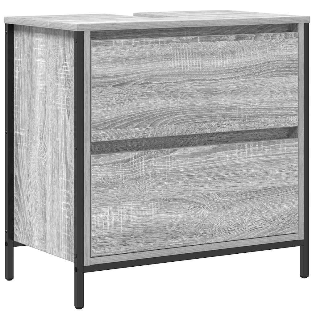 Badezimmermöbel Set 5 pcs Grau 76,5 x 35 x 95 cm Holzwerkstoff