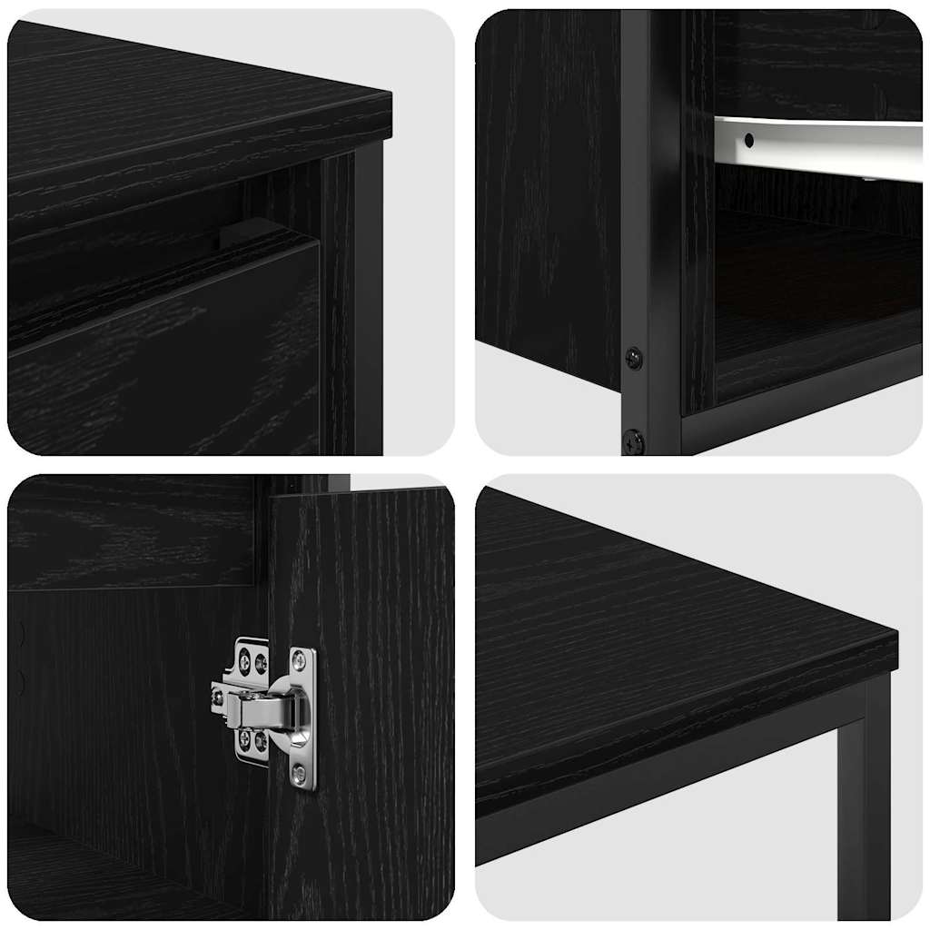 Badezimmermöbel Set 3 pcs Schwarze Eiche 36 x 35 x 165 cm