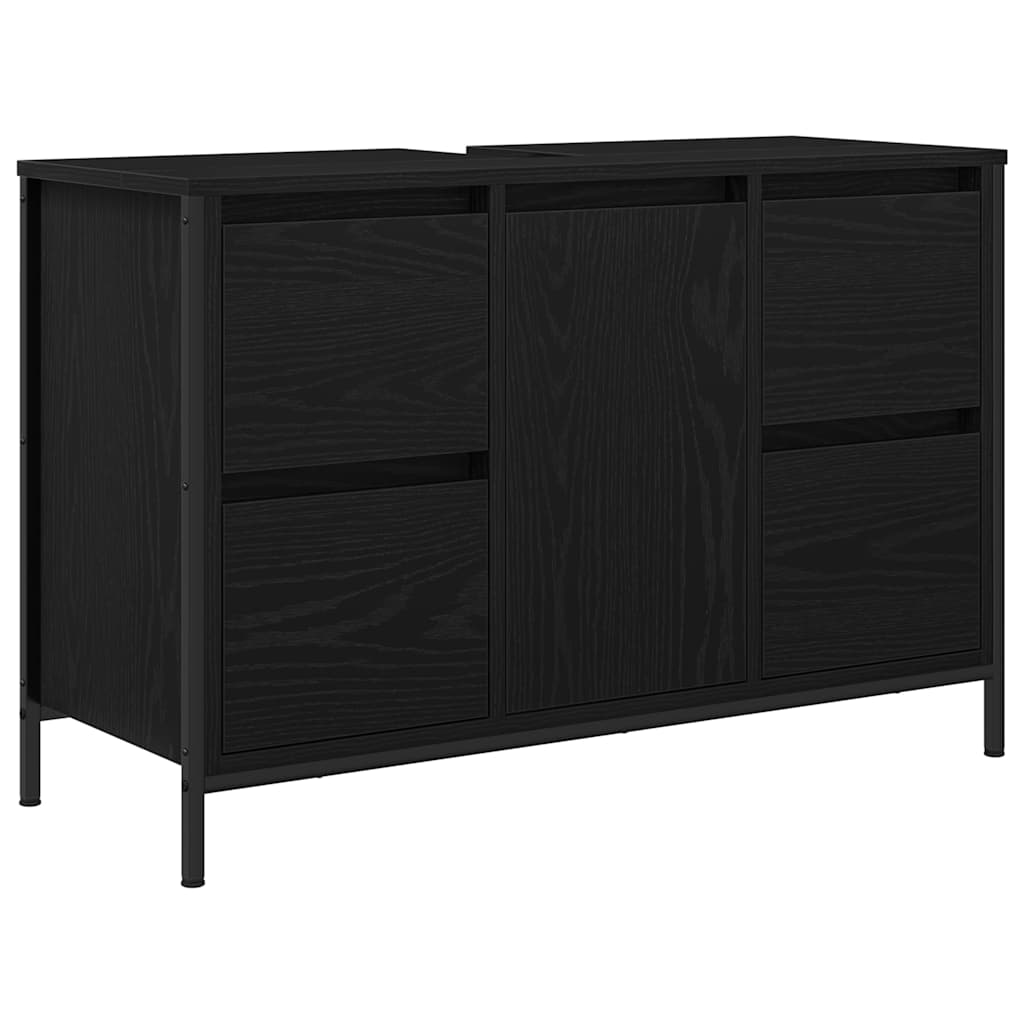 Badezimmermöbel Set 2 pcs Schwarze Eiche 36 x 35 x 165 cm