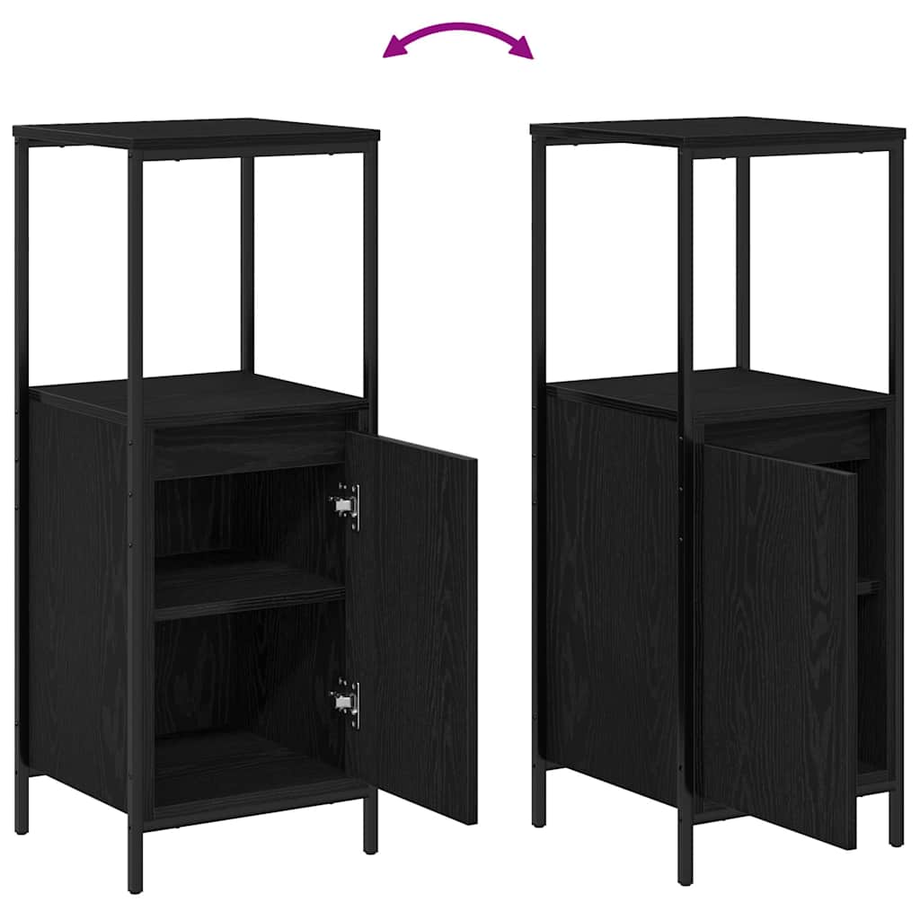 Badezimmermöbel Set 3 pcs Schwarze Eiche 36 x 35 x 165 cm