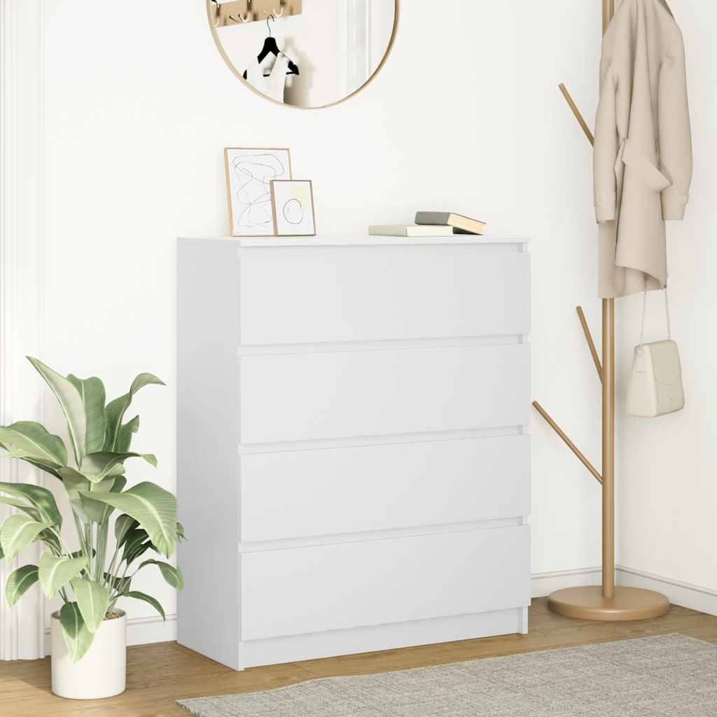 Sideboard Weiß 80x35x99 cm Holzwerkstoff