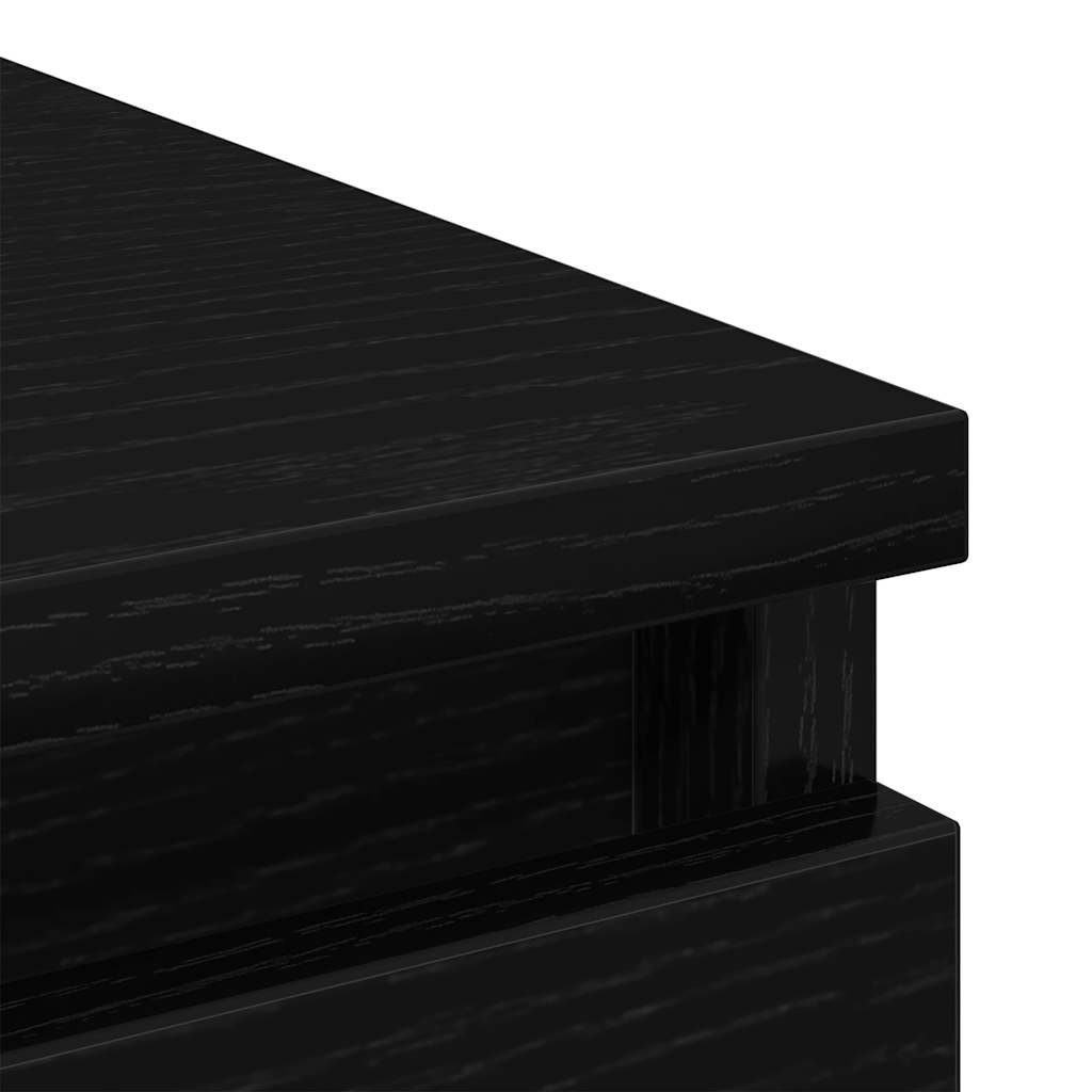 Sideboard Black Oak Look 80x35x99 cm Wood Material