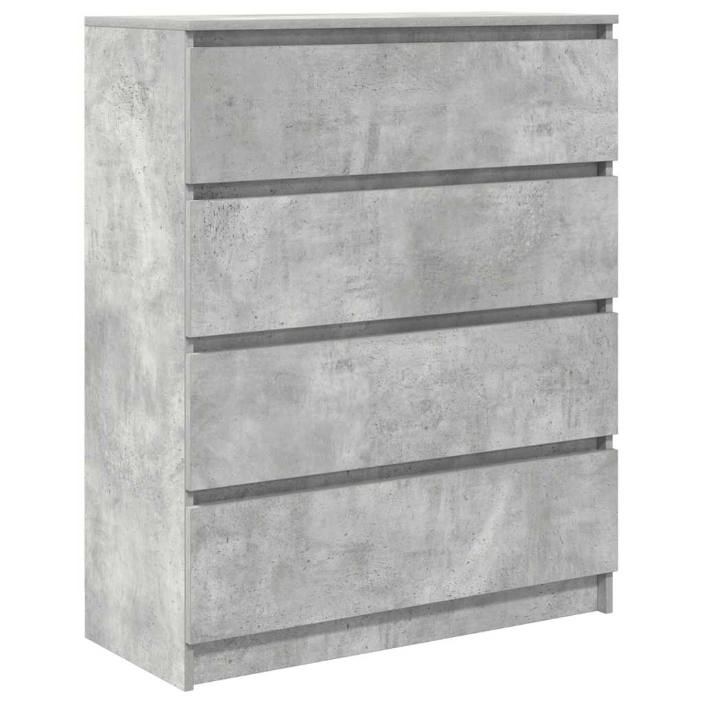 Sideboard Betongrau 80x35x99 cm Holzwerkstoff