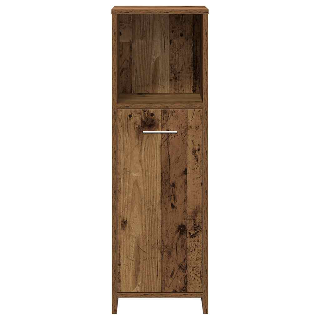 3-piece bathroom furniture set in reclaimed wood look