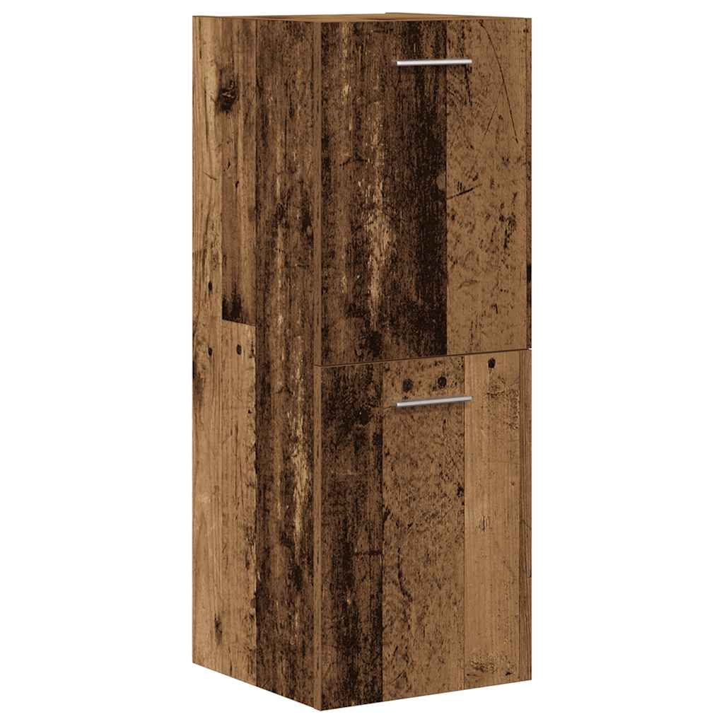 3-piece bathroom furniture set in reclaimed wood look