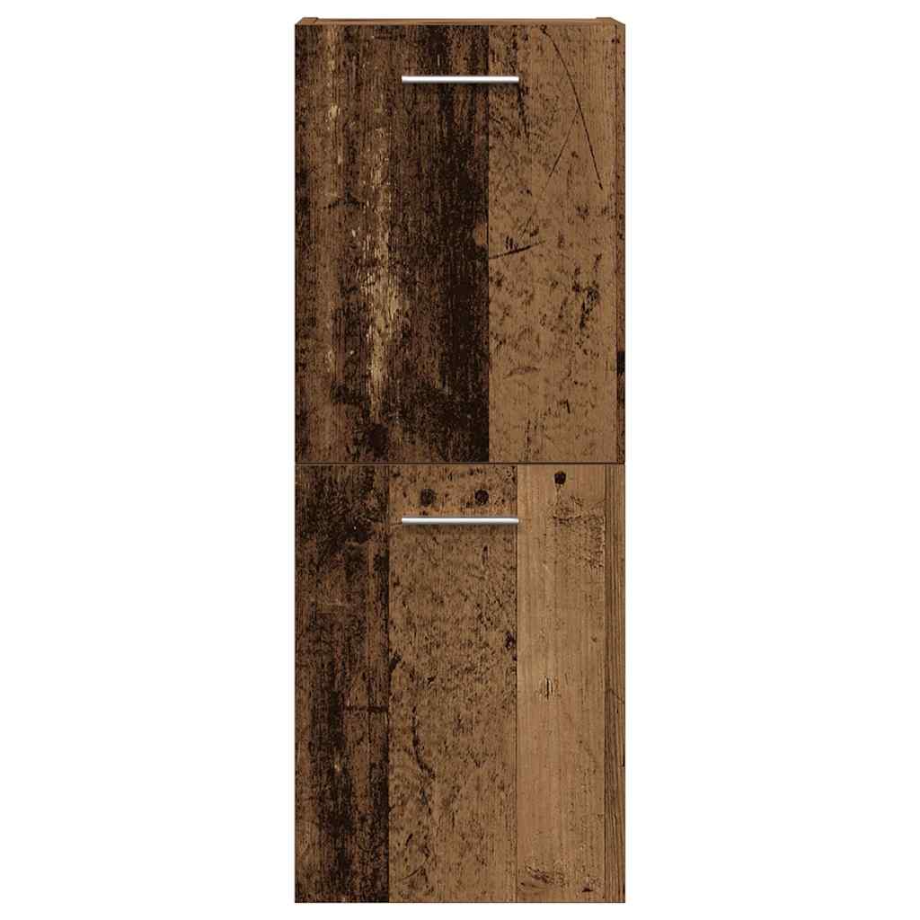 3-piece bathroom furniture set in reclaimed wood look